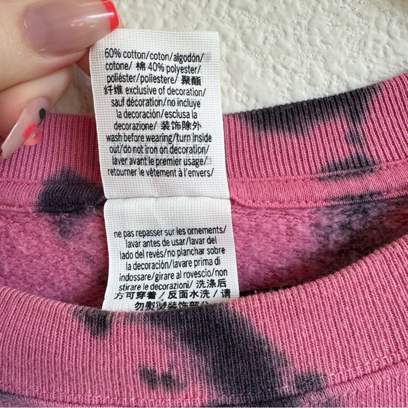 PINK Victoria’s Secret oversized acid wash crewneck sweater small - Picture 6 of 6